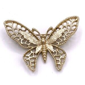 Vintage Sarah Coventry Stunning Gold Tone “Madame Butterfly” Brooch Pin Signed